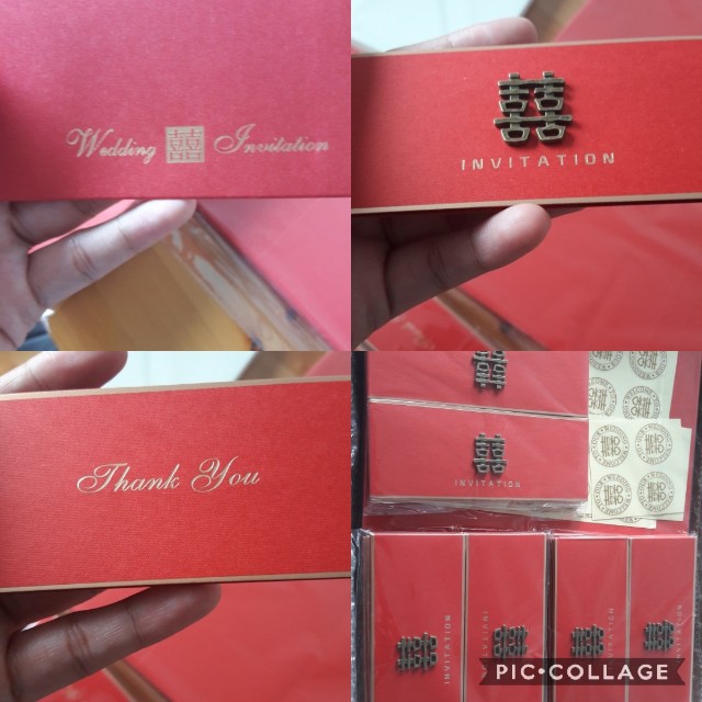 Wedding Invitation Card Embossed Design Blank Available Now Books Stationery Stationery On Carousell