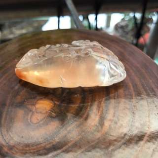 天然兔毛水晶 招財 如意蝠來