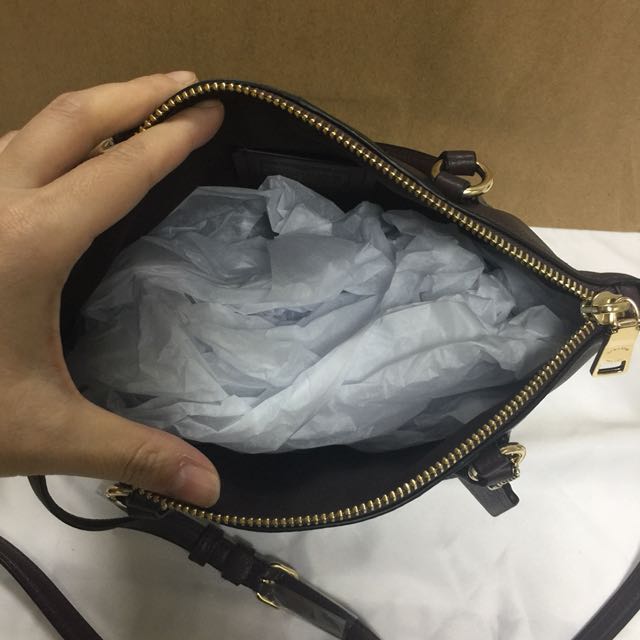 Authentic coach mini Kelsey Satchel in Pebble Leather oxblood Luxury Bags Wallets on Carousell