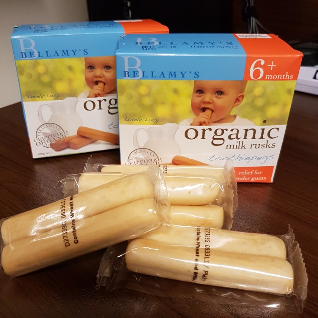 Bellamy's organic milk rusks top