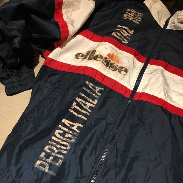 ellesse 拼色风衣外套