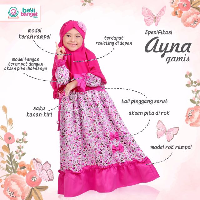 Gamis Anak Ayna Baju Muslim Anak Bayi Anak Baju Anak Perempuan Di Carousell