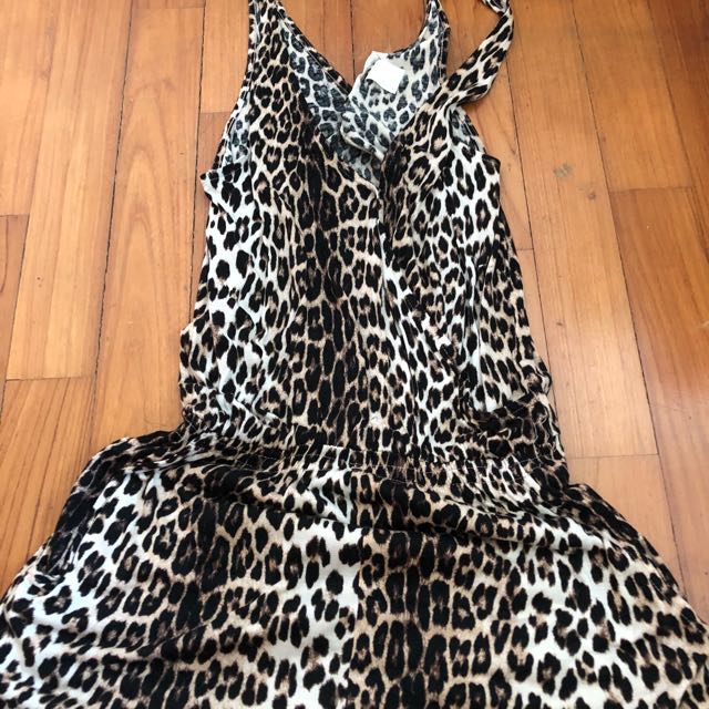 h&m leopard romper