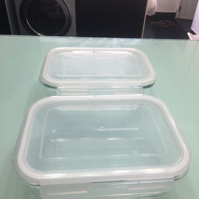 Ikea microwavable glass container, TV & Home Appliances, Kitchen