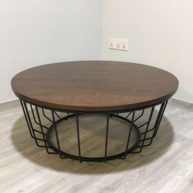 Lux Round Coffee Table Spoked Metal, Metal Round Coffee Tables