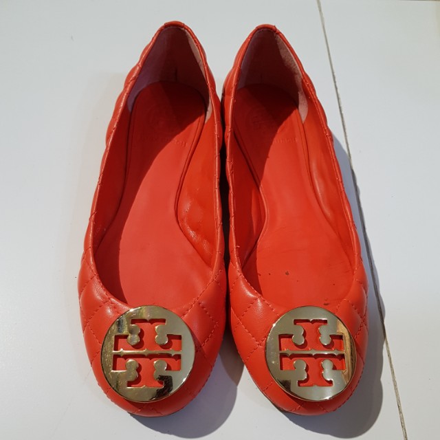 tory burch flats orange