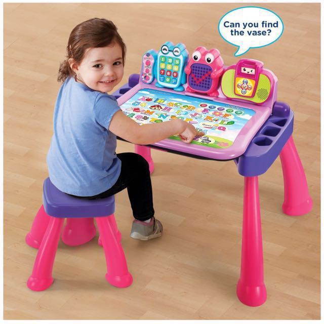 vtech touch learn activity desk deluxe pink