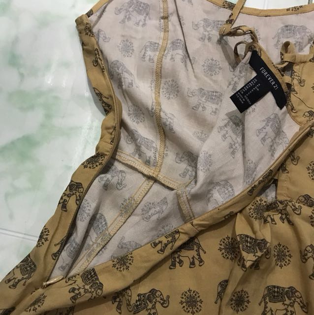 Elephant print dress forever 21 clearance