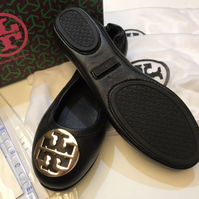 tory burch 黑色经典娃娃平底鞋(36号)