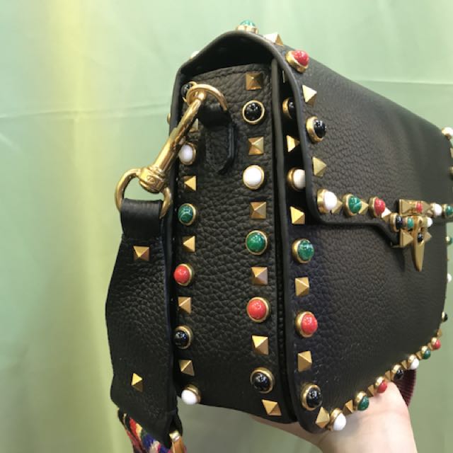 Valentino rockstud guitar deals strap bag