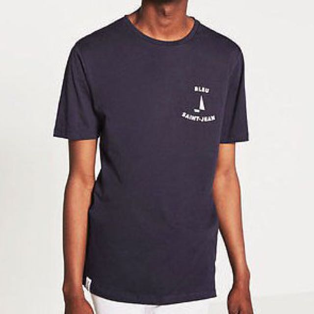 Zara Bleu Saint Jean Tee Men S Fashion Clothes On Carousell
