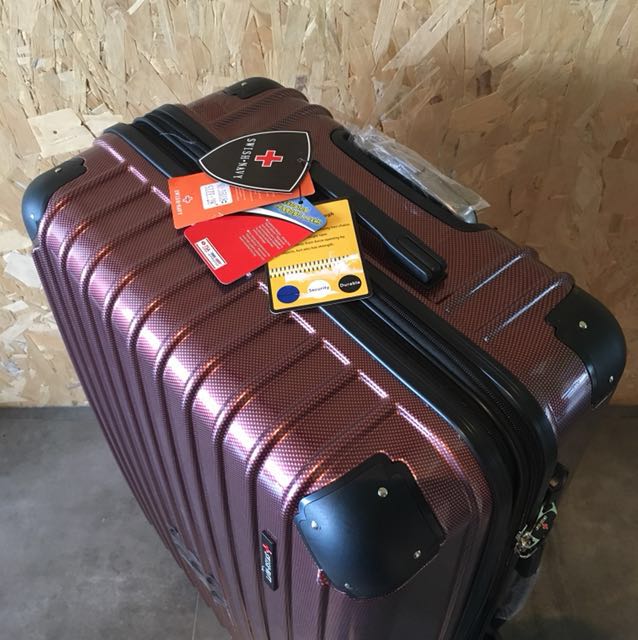 Swish navy luggage new arrivals price