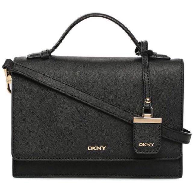 95黑色dkny单肩包可斜背, 名牌精品, 精品包包 在carousell