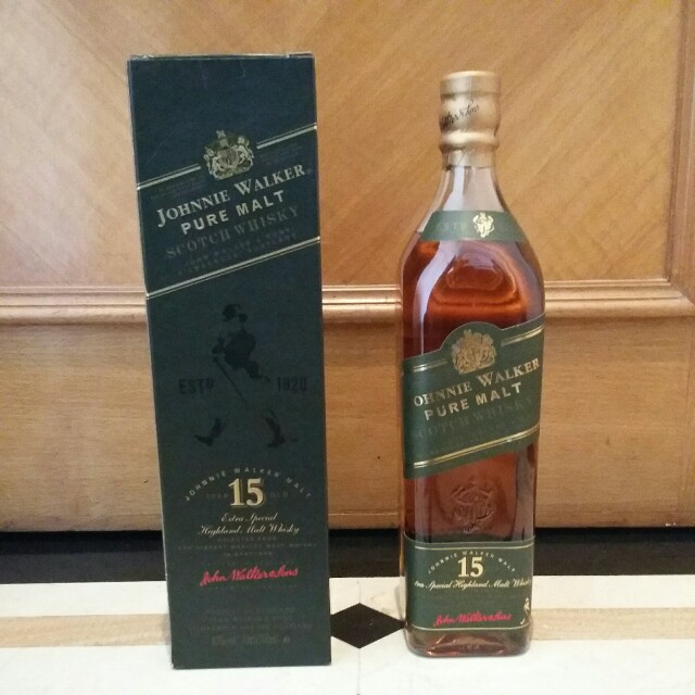 舊裝Johnnie Walker 15 Yr Pure Malt 43% 70cl Whisky 尊尼獲加15 年