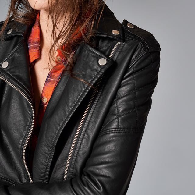 abercrombie faux leather jacket