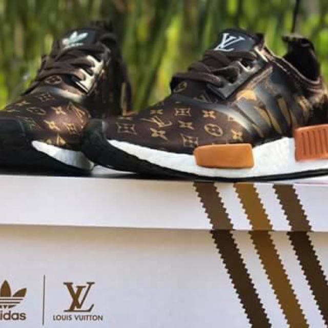 Lv x supreme x Adidas nmd, Luxury, Accessories on Carousell
