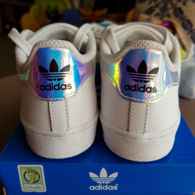 Superstar iridescent shop white metal silver