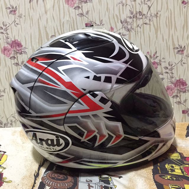 Arai Okada RX7 RR4 White, Motorbikes on Carousell