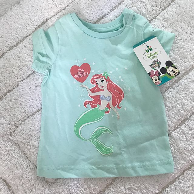 Bn Disney Baby Girl Little Mermaid Ariel Tee 6 12mths From Australia Babies Kids Babies Apparel On Carousell