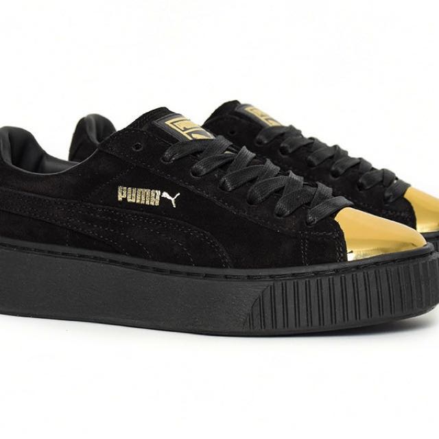 puma suede platform gold puma suede platform gold