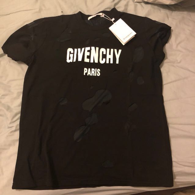 givenchy destroyed t shirt white
