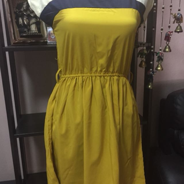 Greenish Yellow dress, Women's Fashion 