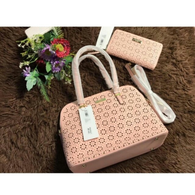 KATE SPADE Cedar St Maise Laser Cut Dome Satchel Bag and Wallet