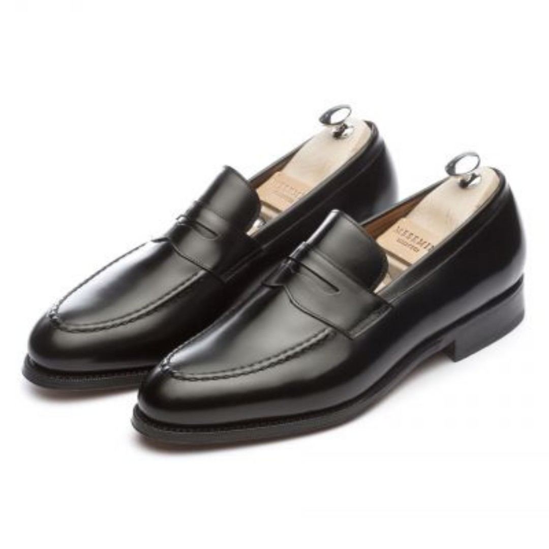 Meermin Black Calf Penny Loafers, Men's Fashion, Footwear, Dress Shoes ...
