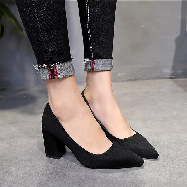 thick block heels
