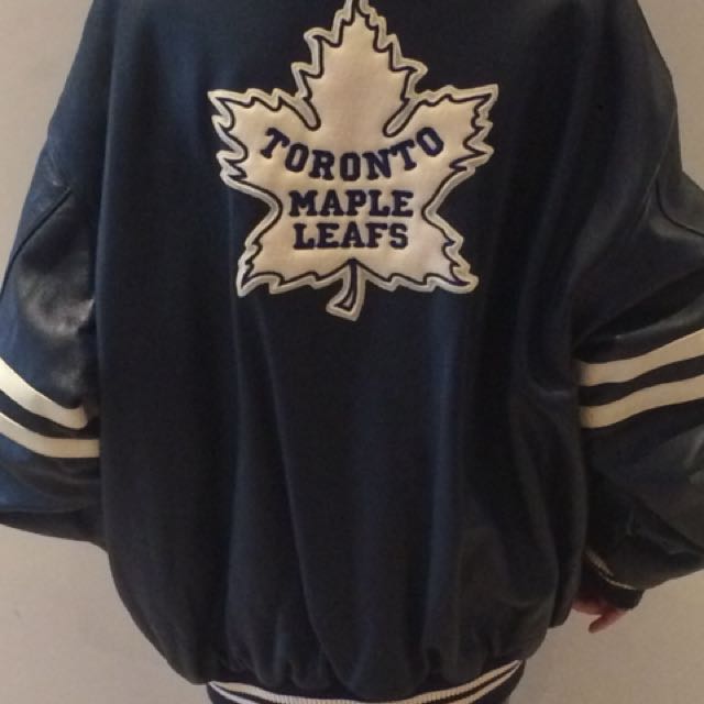 Roots Leather Toronto Maple Leaf Jacket Sports Athletic Sports