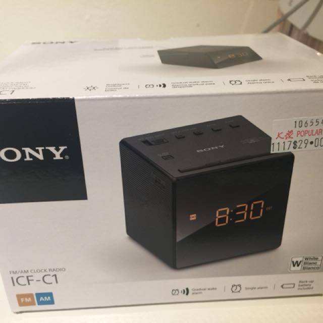 Sony Icf C1 Alarm Clock Radio With Lcd Display Electronics