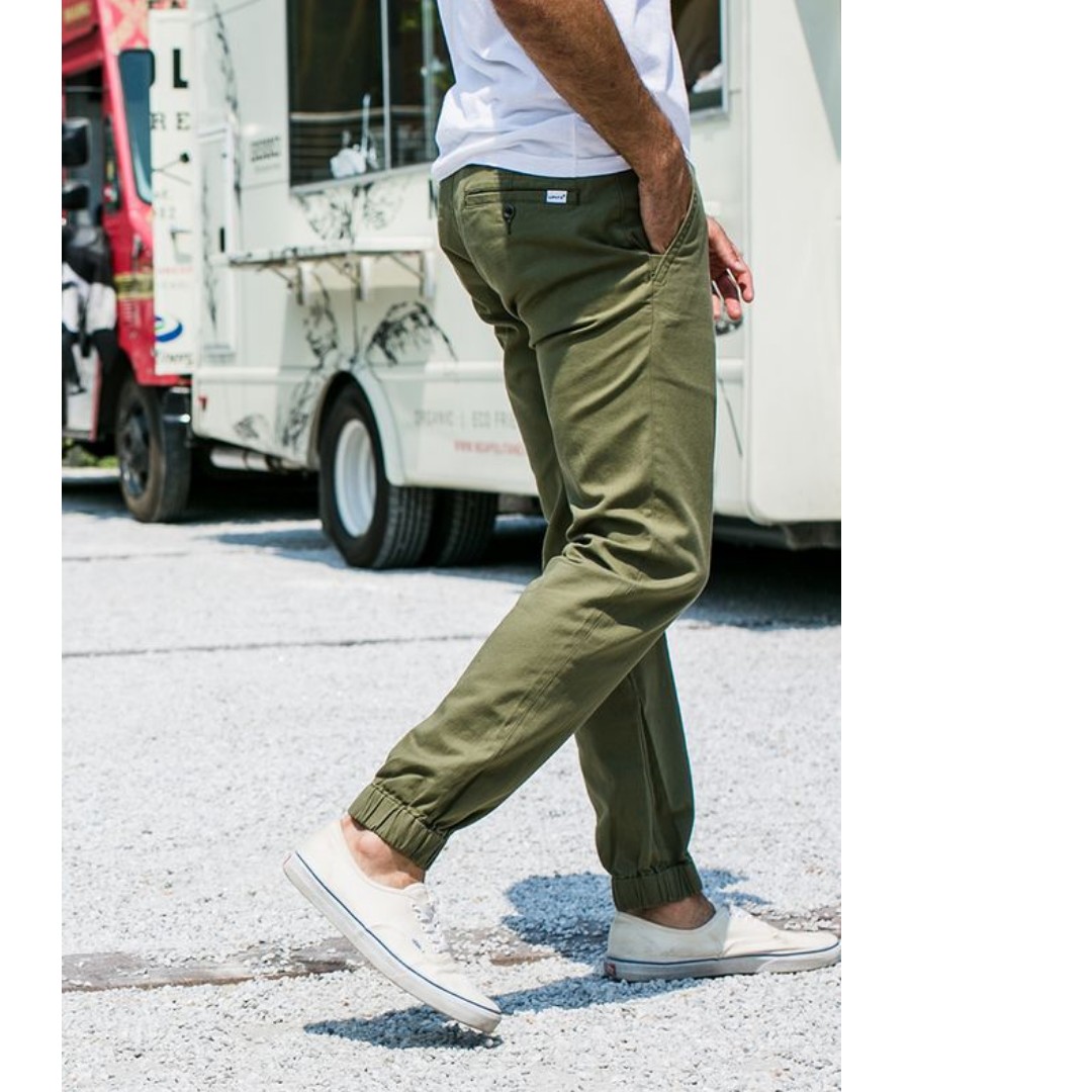 army green jogger pants