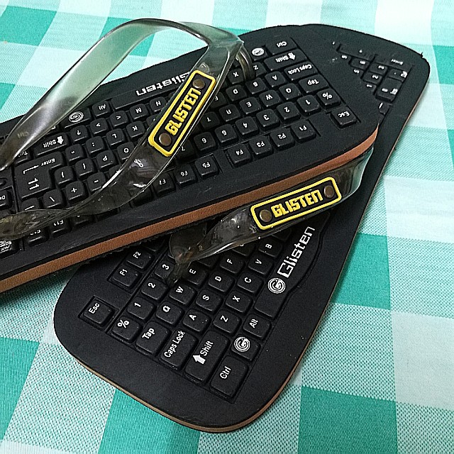 Keyboard slippers best sale