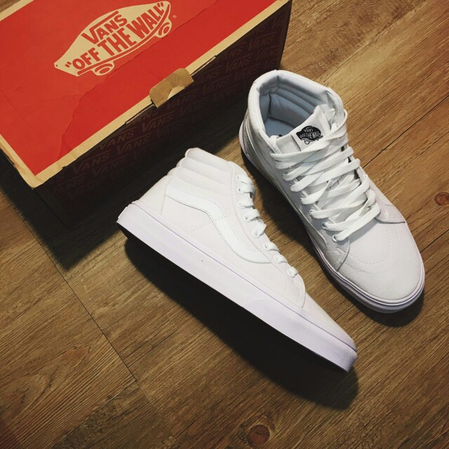 vans high cut white