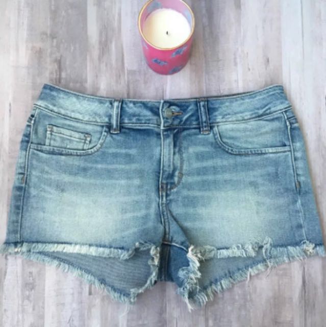 victoria's secret pink denim shorts
