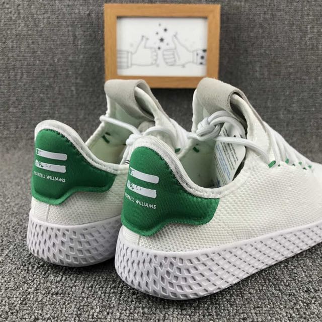 Adidas originals pharrell williams on sale tennis hu trainers in green