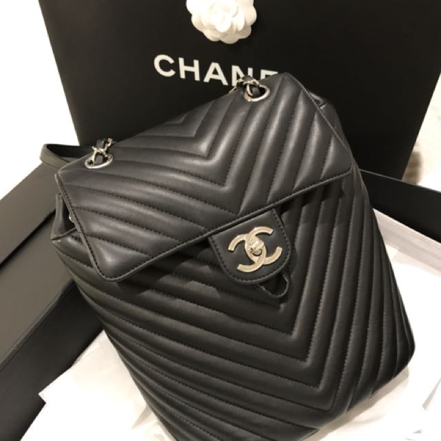 chanel chevron backpack