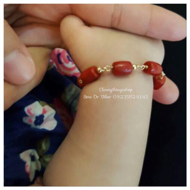 Buy Red Coral Baby Bracelet New Baby Born-italy Coral Lucky Charm Handmade  14k Gold Filled Silver Bracelet for Baby Protection-baby Shower Gift Online  in India - Etsy
