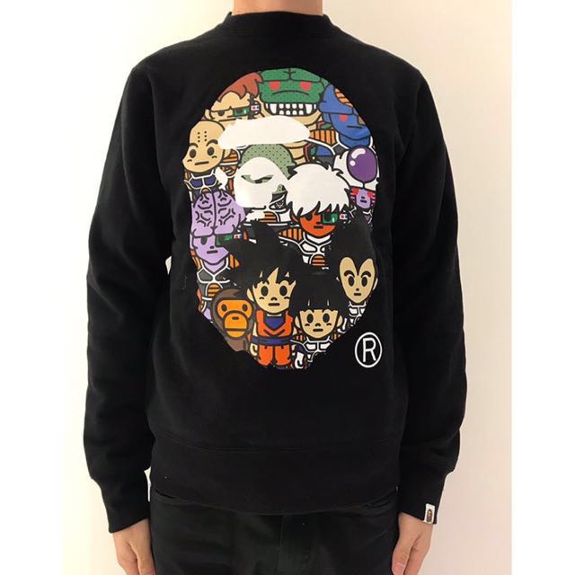 Bape X Dragon Ball Z Crewneck Men S Fashion Clothes On Carousell