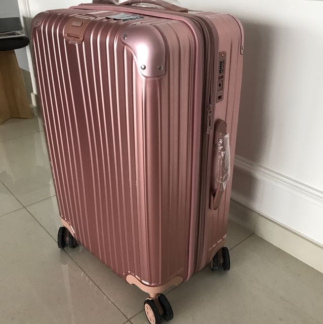 Brand New Rose Gold 26” Luggage, Women's Fashion, Bags & Wallets, Cross ...