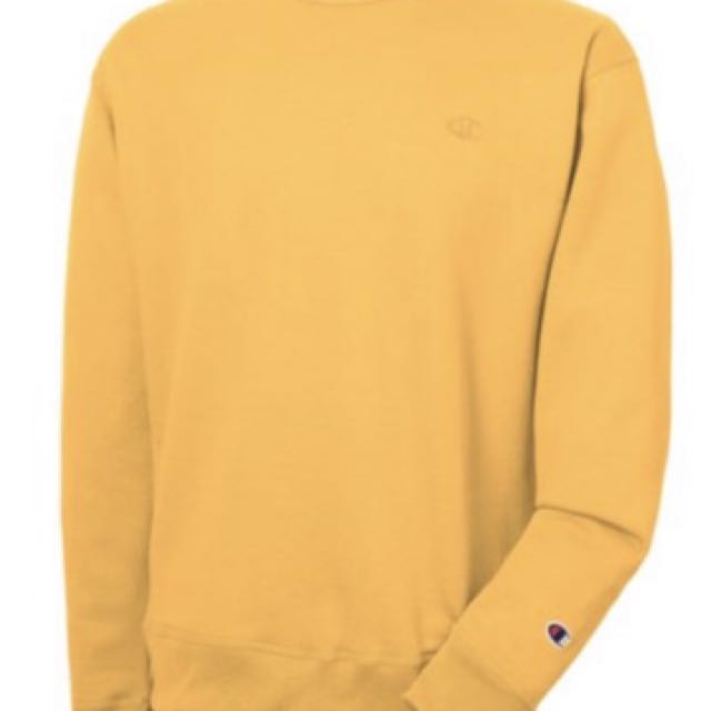 champion mustard yellow sweater