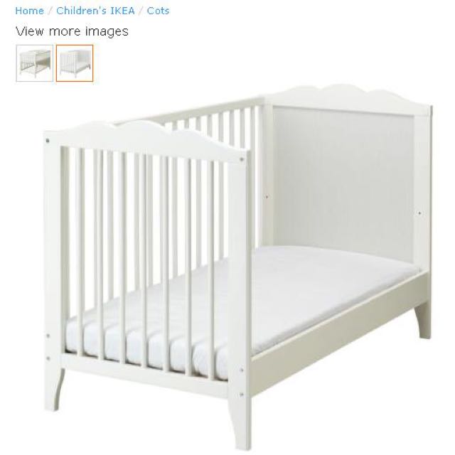 compileren duurzame grondstof Vervagen Hensvik Ikea Baby Cot (with mattress), Babies & Kids, Baby Nursery & Kids  Furniture, Cots & Cribs on Carousell