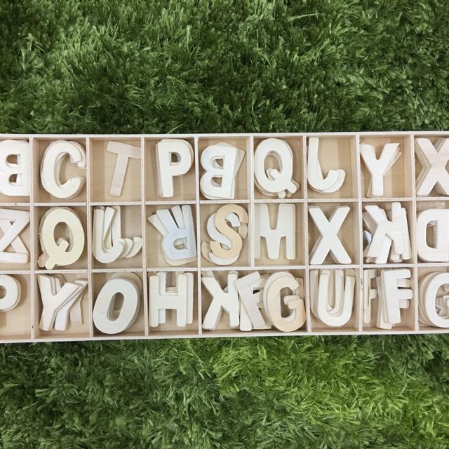 Huruf Abc Campur Campur Kayu Design Craft Craft Supplies Tools On Carousell