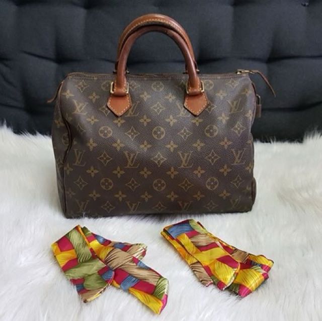 LOUIS VUITTON Monogram Speedy 30 + FREE Scarf – Pretty Things Hoarder