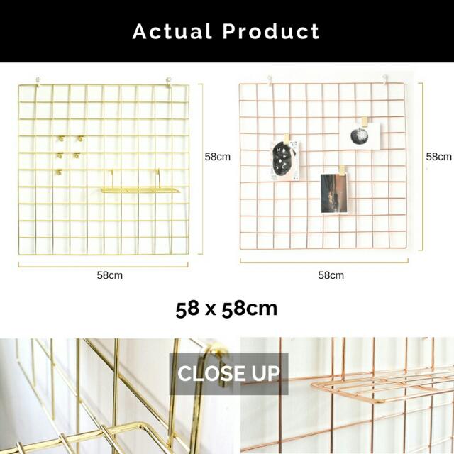 PROMO ONLY S1990 GOLD ROSE Wire Wall Grid Mesh Board Set Home Furniture Decor On Carousell PROMO ONLY S1990 GOLD ROSE Wire Wall Grid Mesh Board Set Home Furniture Decor On Carousell