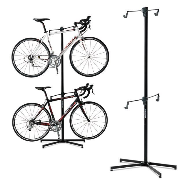 Stand alone double bicycle rack for 