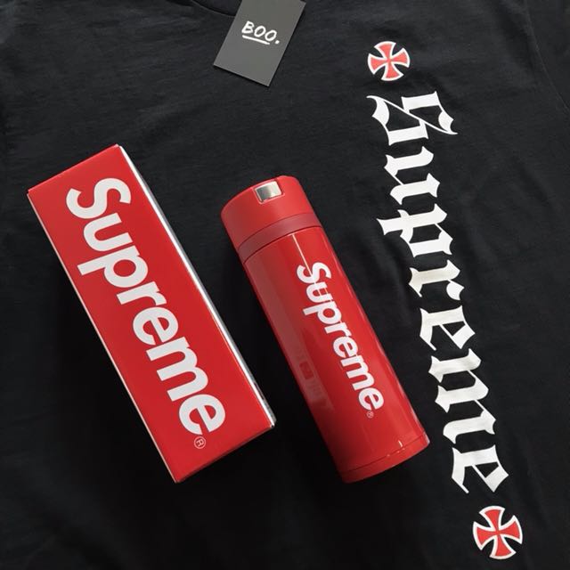 supreme zojirushi stainless steel mug red
