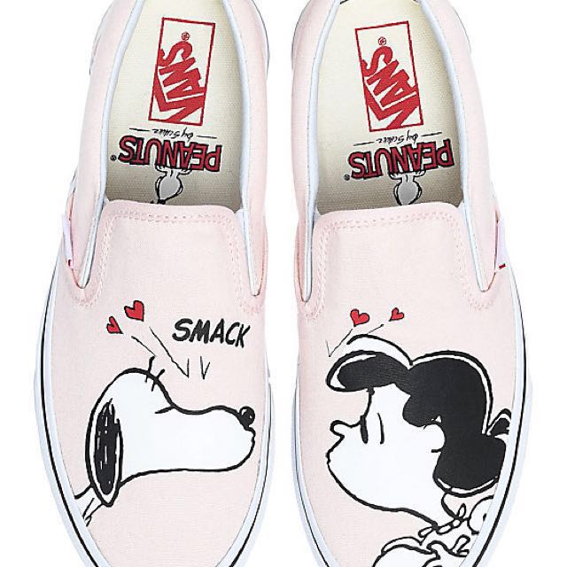vans x peanuts slip on smack pearl skate shoes