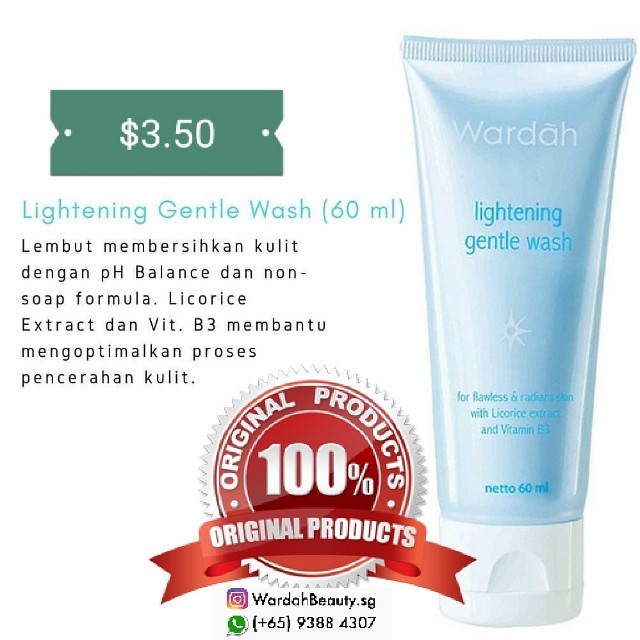 lightening gentle wash wardah