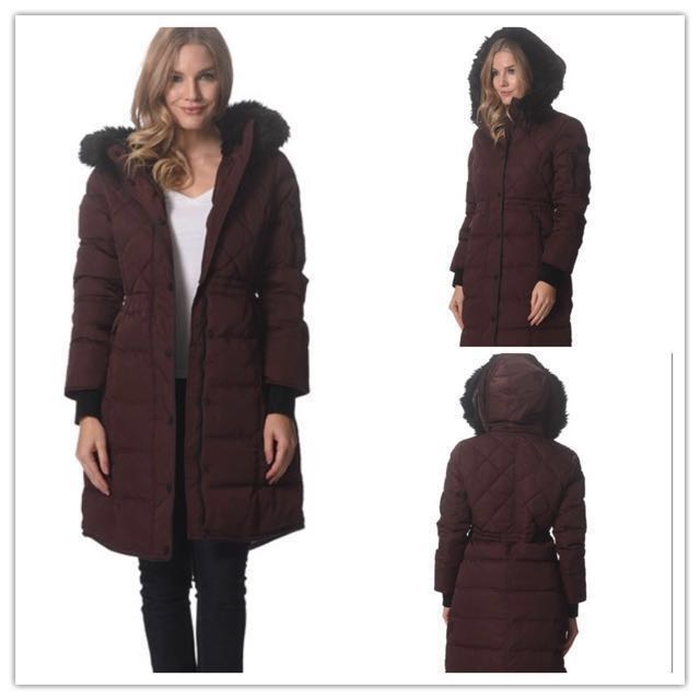 Cinched waist winter coat best sale